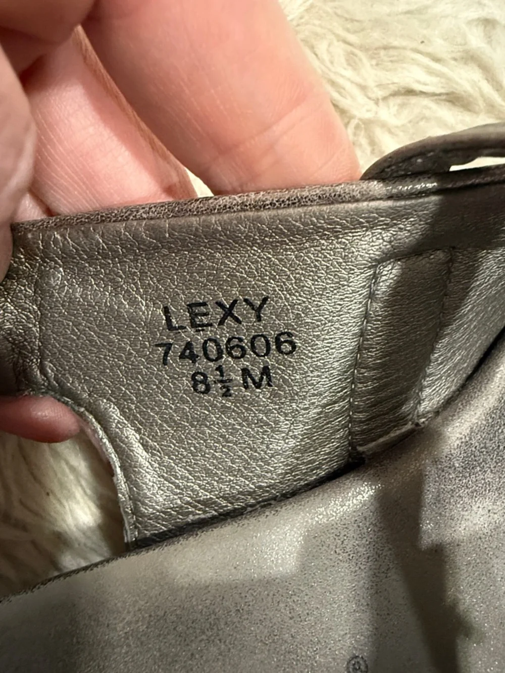Pierre Dumas Pewter Womens Lexy 1‎ Vegan Leather Mary Jane Slingback Size 8.5M
